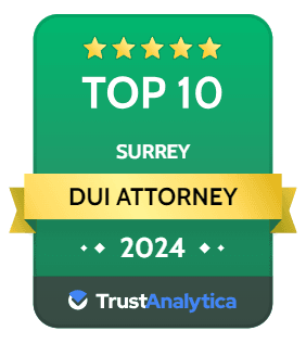 Top 10 Surrey DUI Attorney 2024 by TrustAnalytica